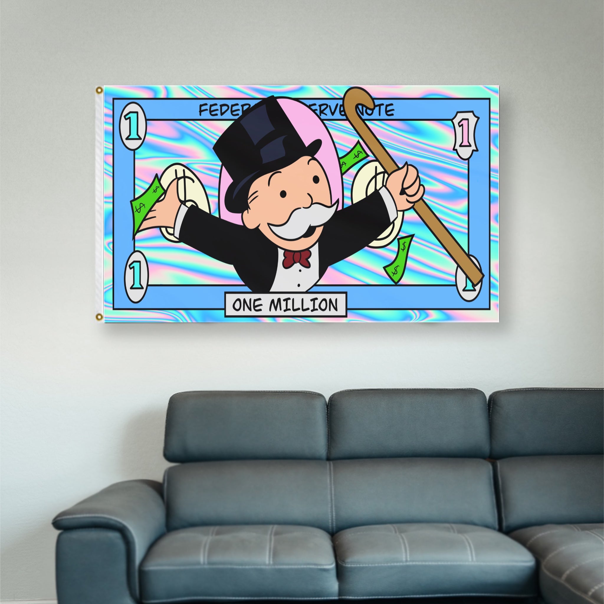 One Million Monopoly Flag Techbuds Apparel