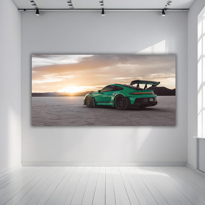 Green Porsche GT3RS ZE Wall Art