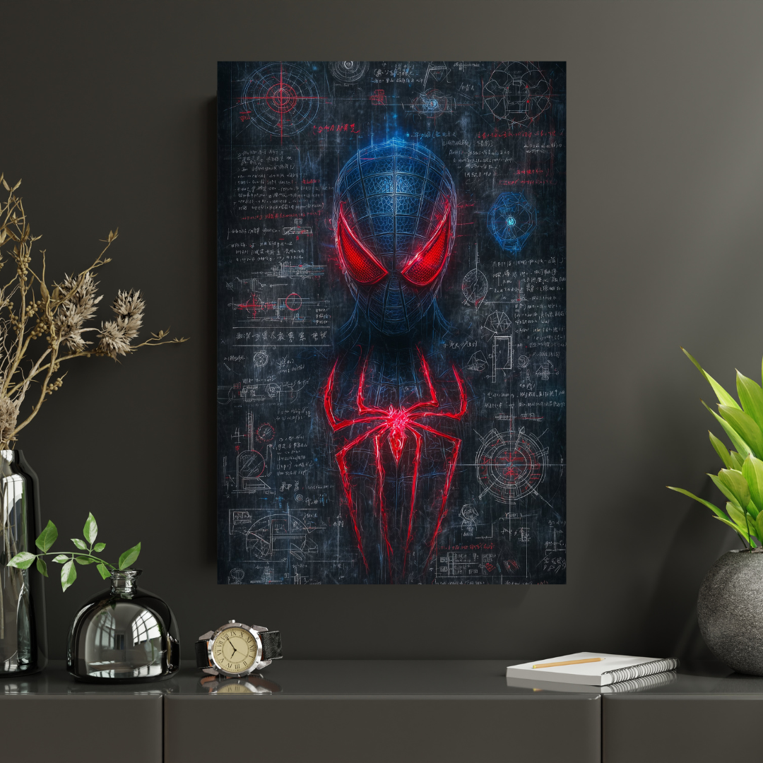 Spider Man Blueprint Wall Art