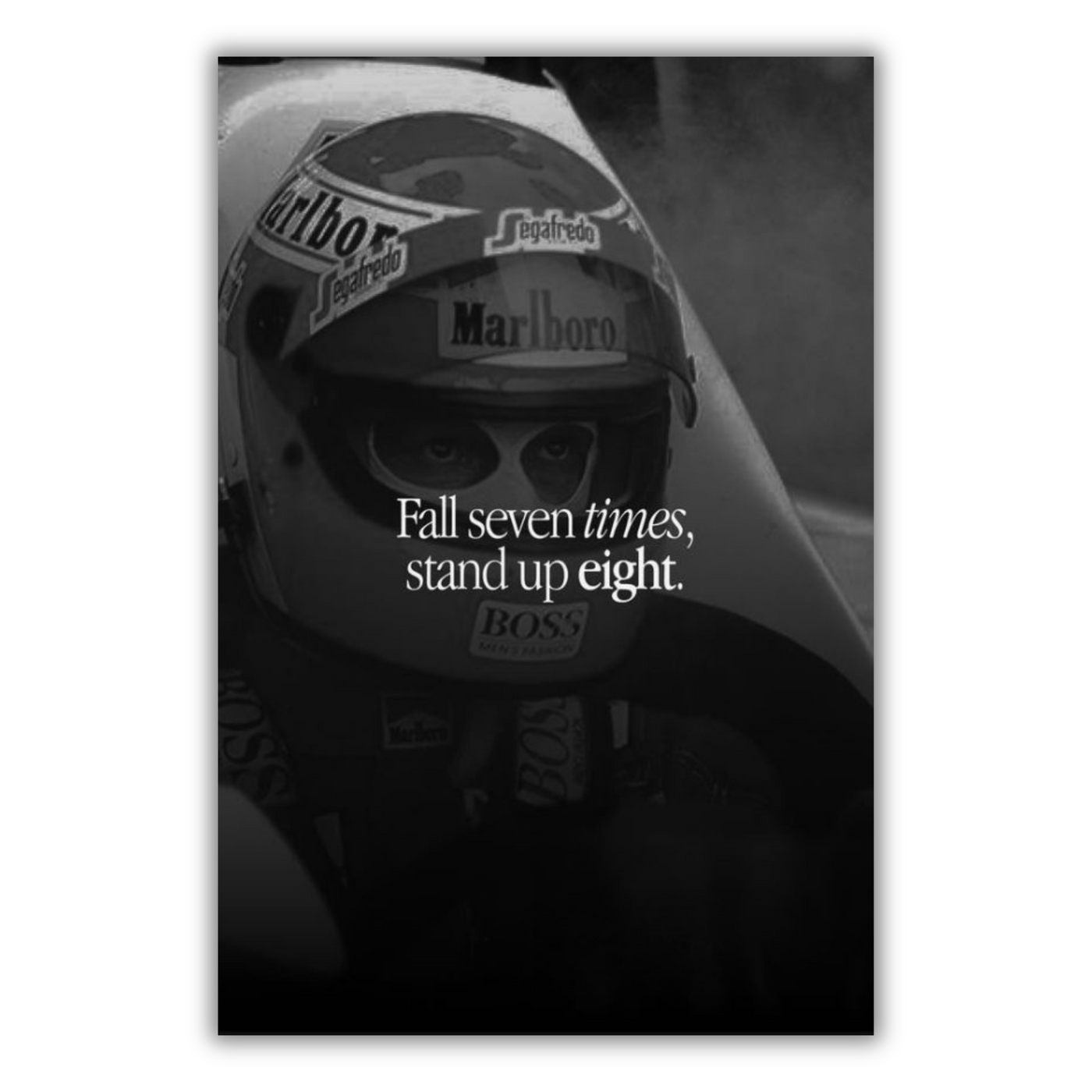 "Fall 7 Times" Niki Lauda Wall Art