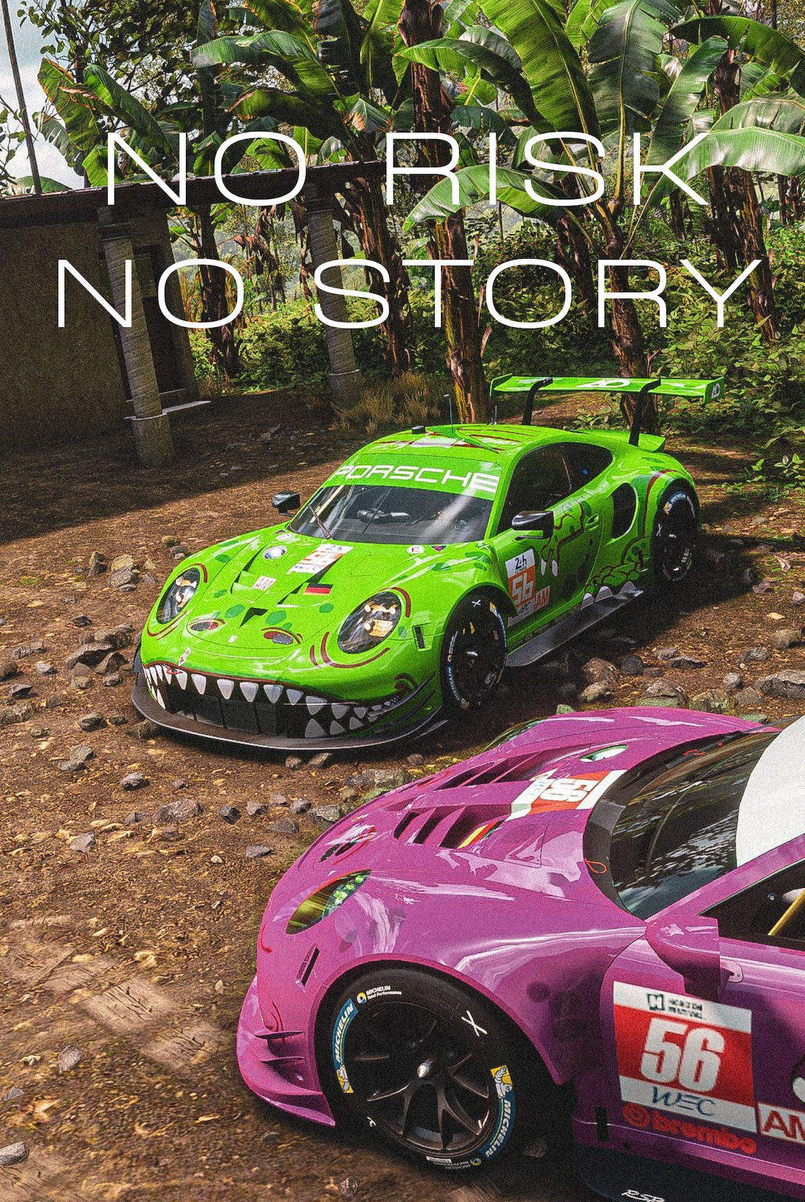 Porsche GT3RS Jungle Wall Art