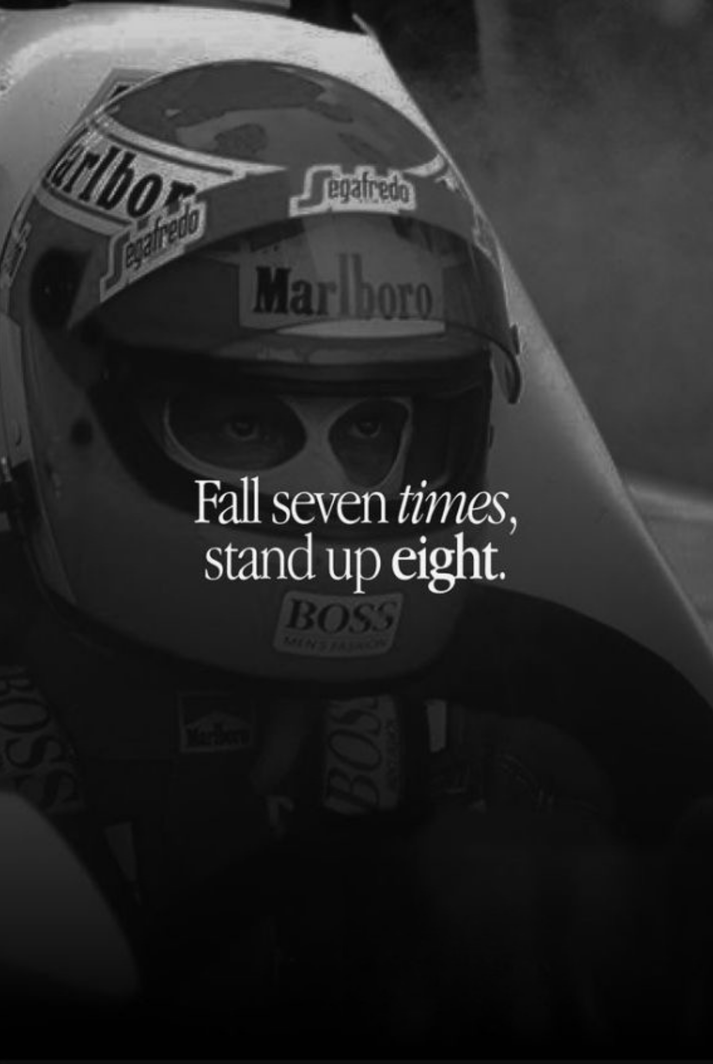 "Fall 7 Times" Niki Lauda Wall Art