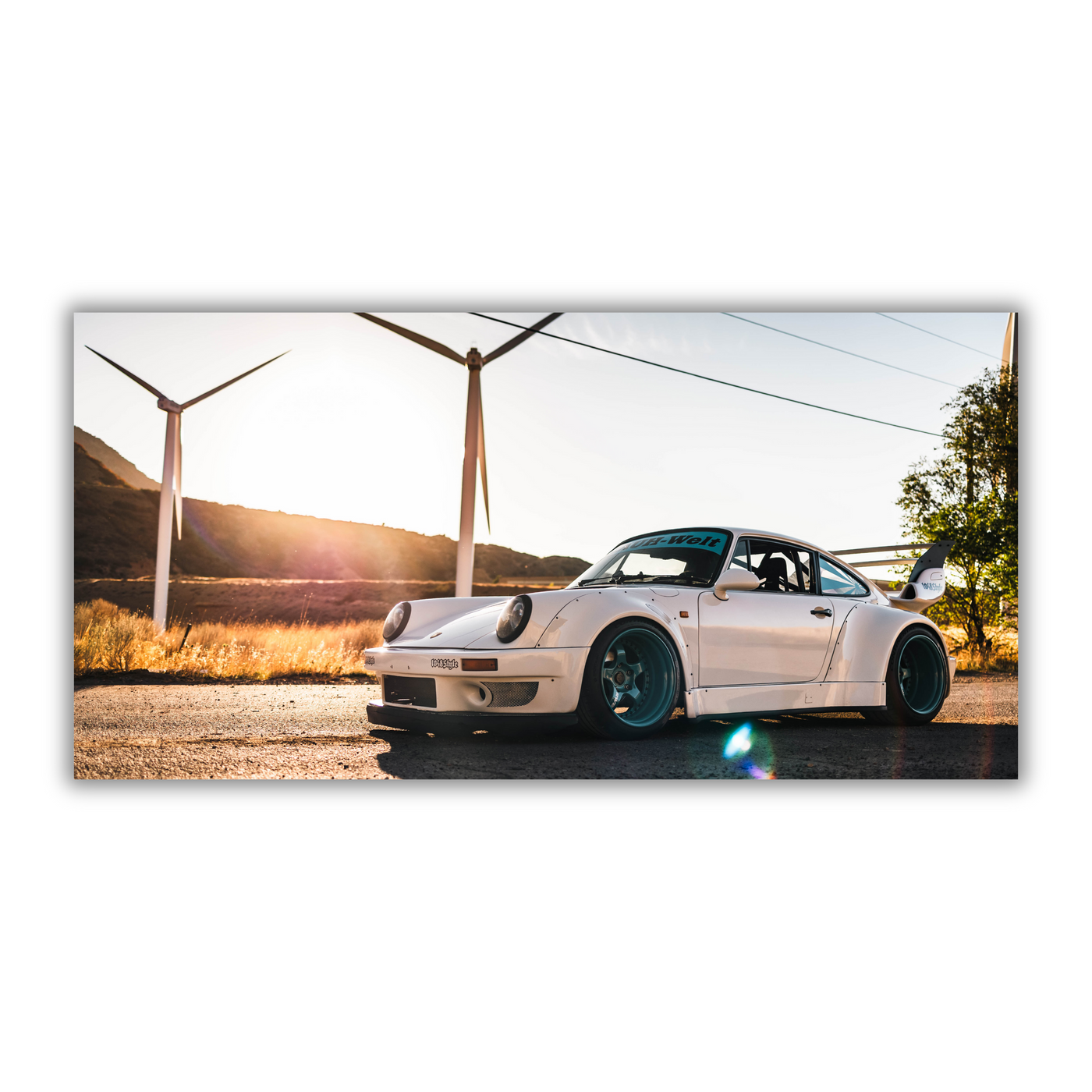 White Porsche ZE Wall Art