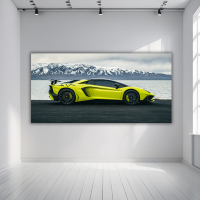 Lamborghini Aventador SV Roadster Yellow ZE Wall Art
