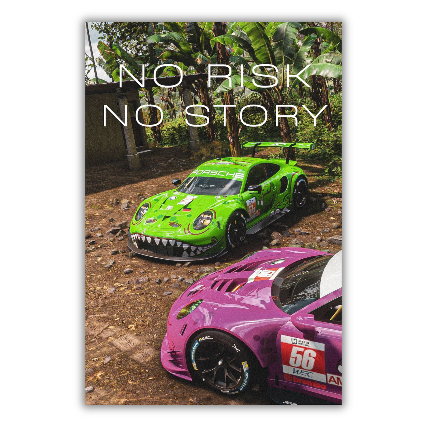 Porsche GT3RS Jungle Wall Art