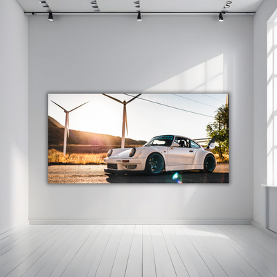 White Porsche ZE Wall Art