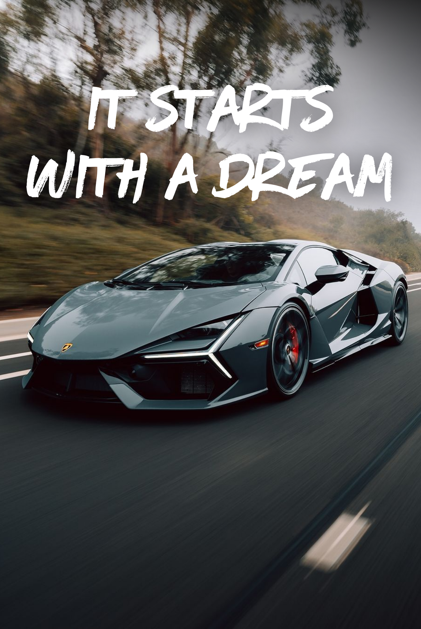 Lambo Revuelto Roller Shot Wall Art